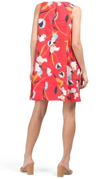 Sigrid Olsen linen sleeveless trapeze dress - Picture 2 of 8